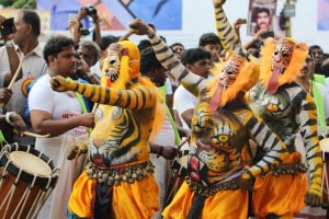 Pulikkali Tiger festival in Thrissur